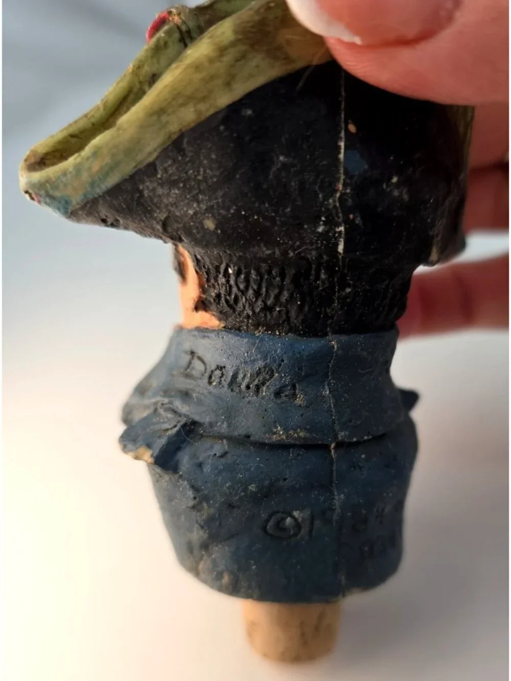 Vintage G.A.O. Napoleon Bonaparte Cork Wine Bottle Stopper Signed Numbered